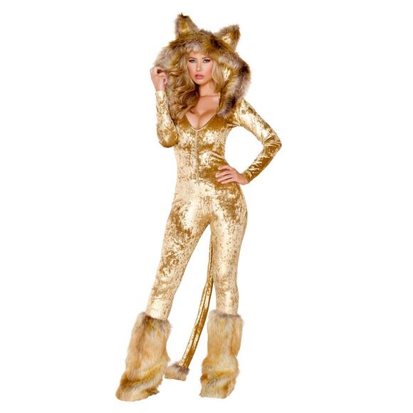 Yandy Pants - NEW Yandy Deluxe Cowardly Lion Crushed Velvet Faux Costume Size Medium Large